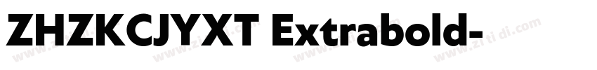 ZHZKCJYXT Extrabold字体转换